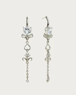 Argent Dripping Boucles d'Oreilles