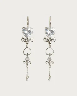 Argent Dripping Boucles d'Oreilles