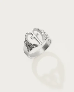 Bague Croix Coeur Creda