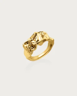 Bague Fondue Texturée En Or