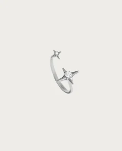 Bague Scintillante En Argent