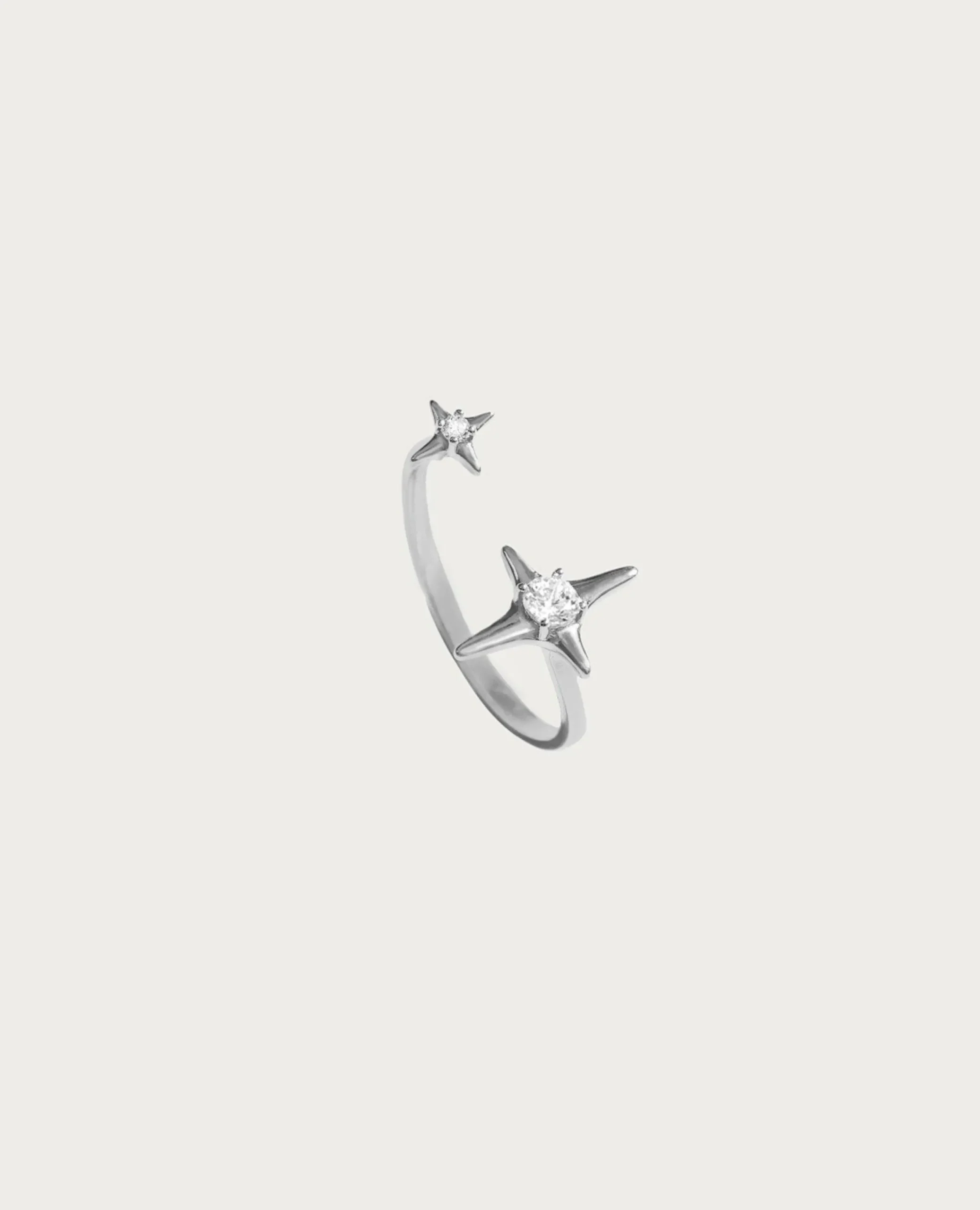 Bague Scintillante En Argent