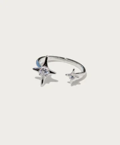 Bague Scintillante En Argent