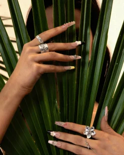 Bague Sérénade d'Orchidée En Argent