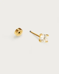 Boucle d'Oreille Hélix À Dos Plat Brillant