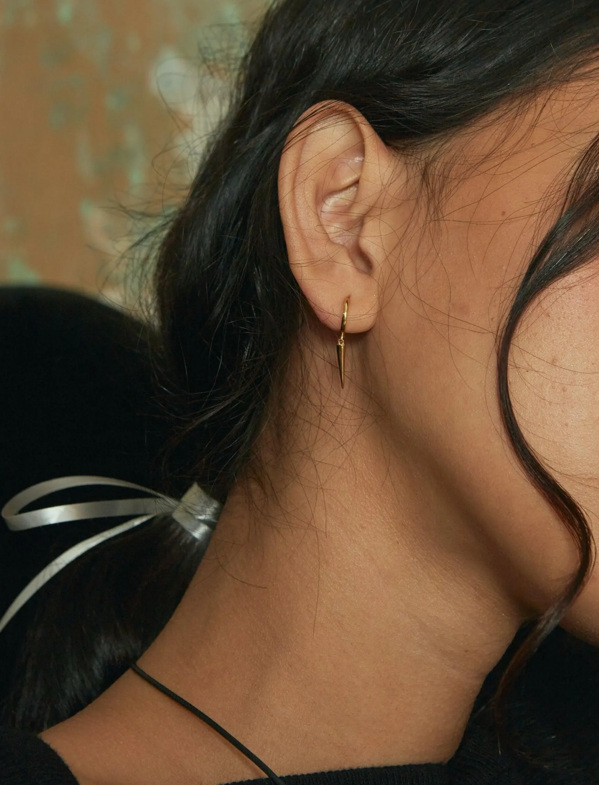 Boucles d'Oreilles À Pointes En Argent