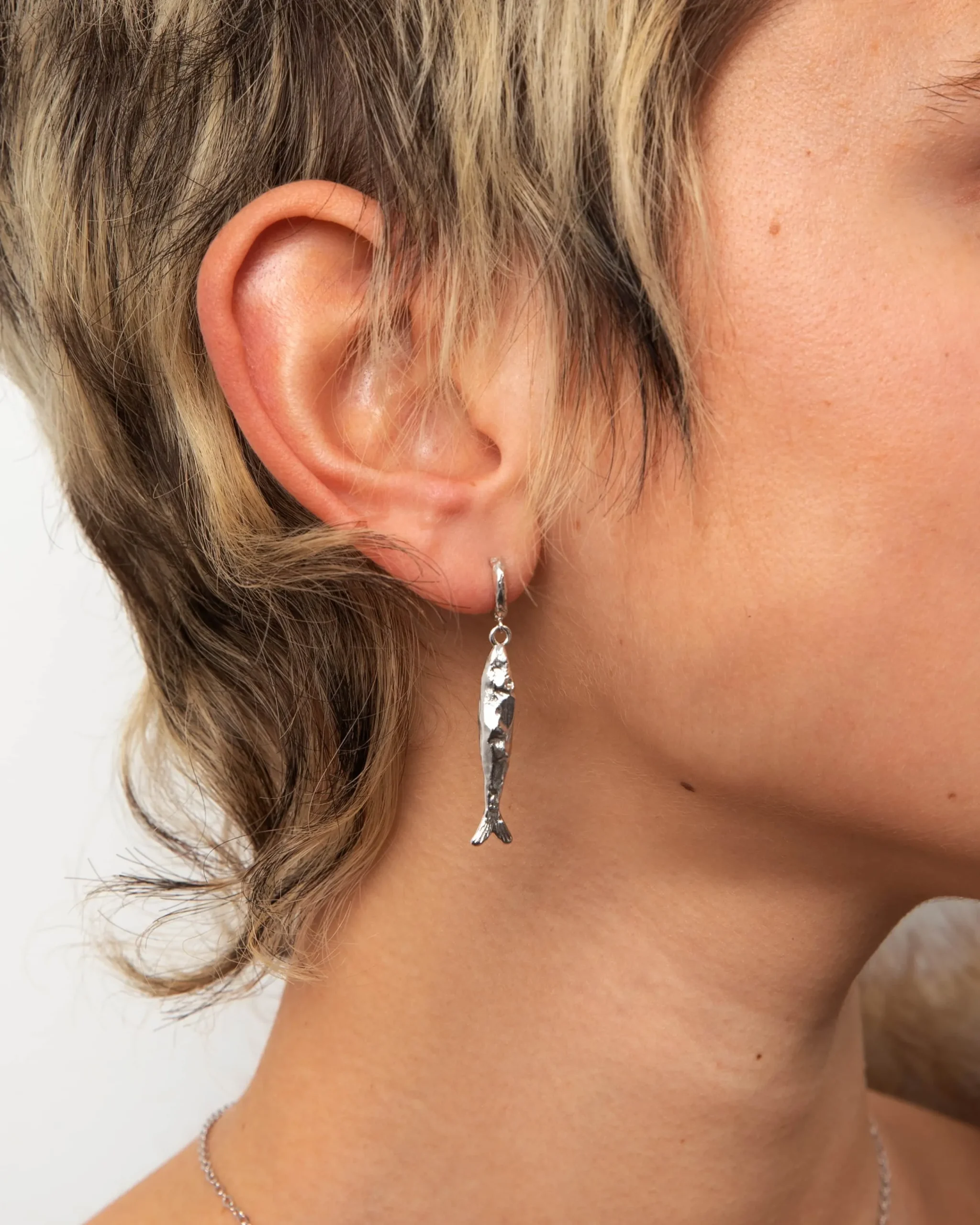 Boucles d'Oreilles Anchois Dorées