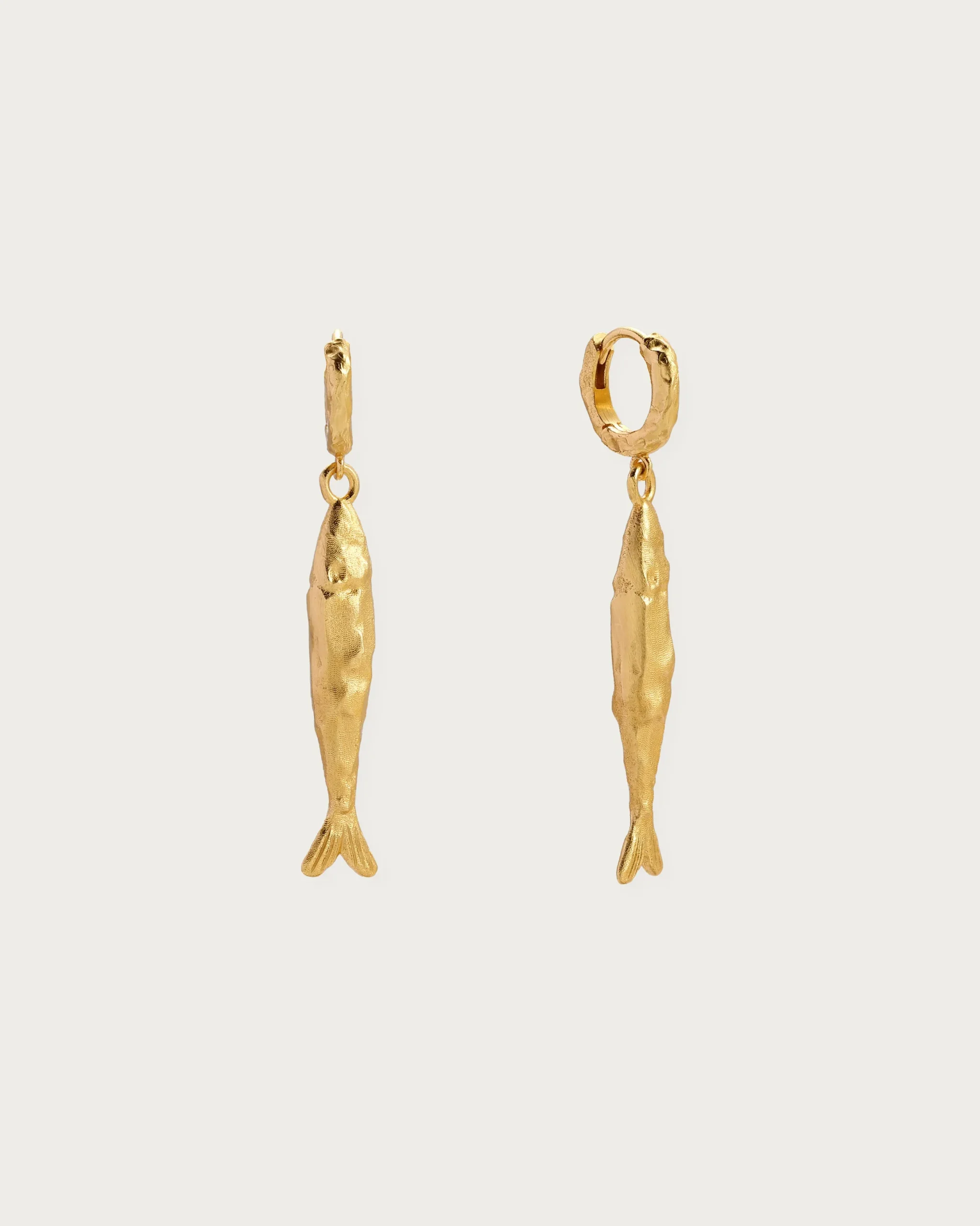 Boucles d'Oreilles Anchois Dorées