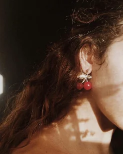 Boucles d'Oreilles Bombe Cerise