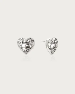 Boucles D'oreilles Clous Cœur ceinturées