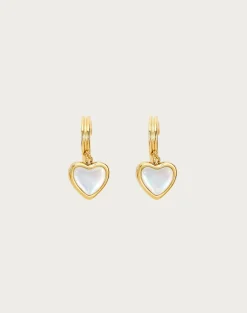 Boucles d'Oreilles Coeur Nacré
