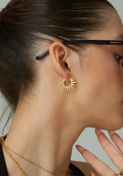 Boucles d'Oreilles Créoles Soleil