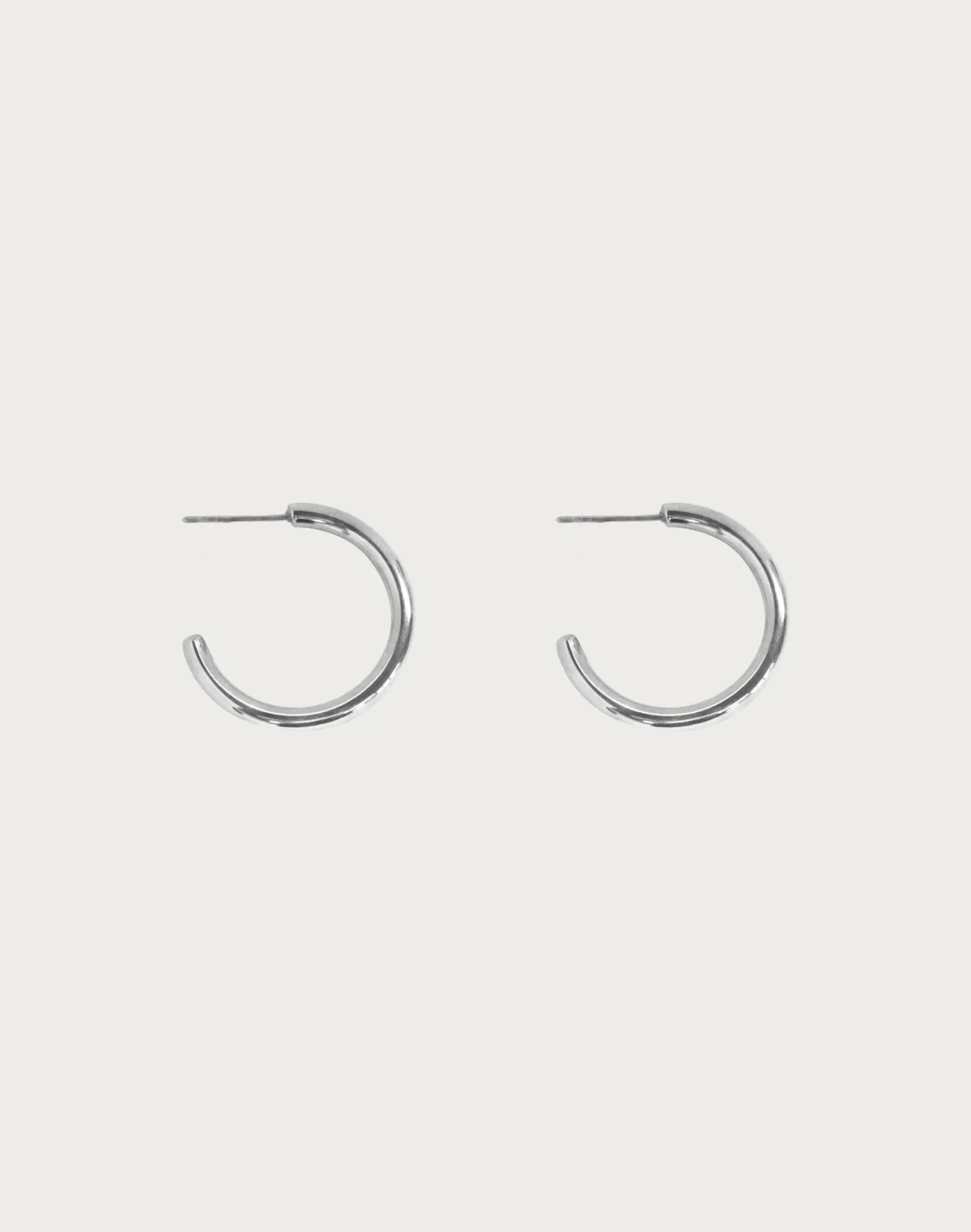 Boucles d'Oreilles Créoles Sans Fin Argentées 30 Mm