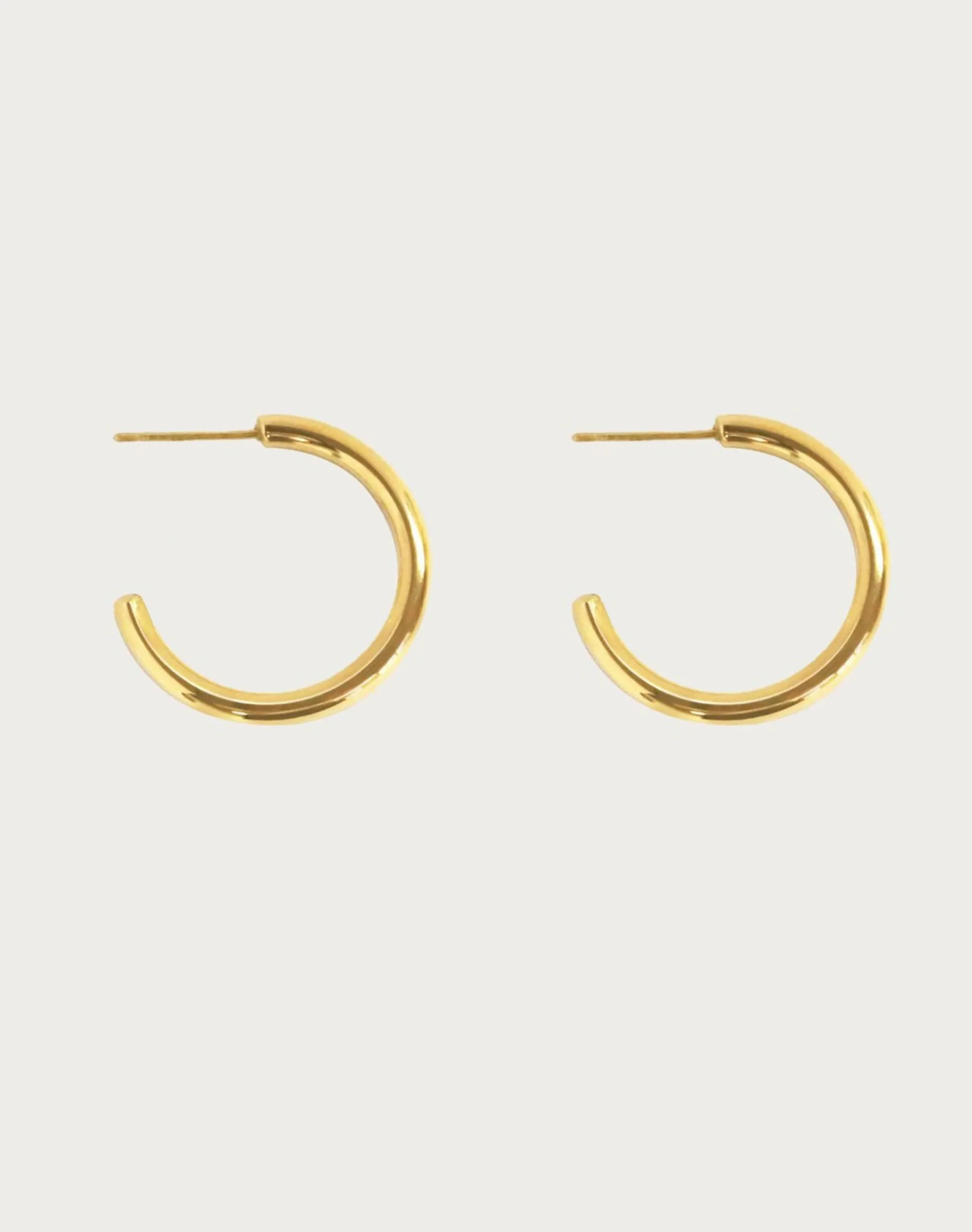 Boucles d'Oreilles Créoles Sans Fin Argentées 30 Mm