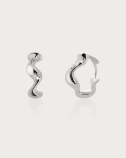 Boucles d'Oreilles Créoles Ondulées Dorées