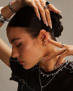 Boucles d'Oreilles Créoles Ondulées Dorées