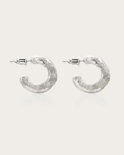 Boucles D'oreilles Créoles Moyennes jenny En argent