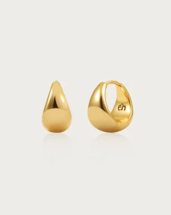 Boucles d'Oreilles Goutte d'Eau Dorées