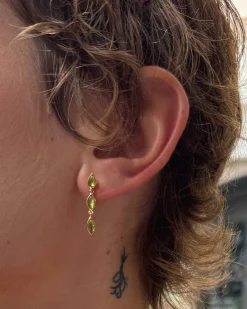 Boucles d'Oreilles Marquise Olive