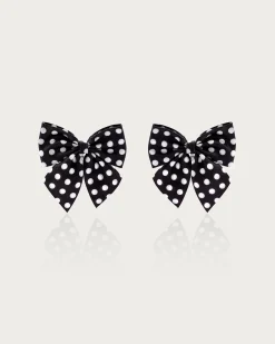 Boucles d'Oreilles Nœud À Pois