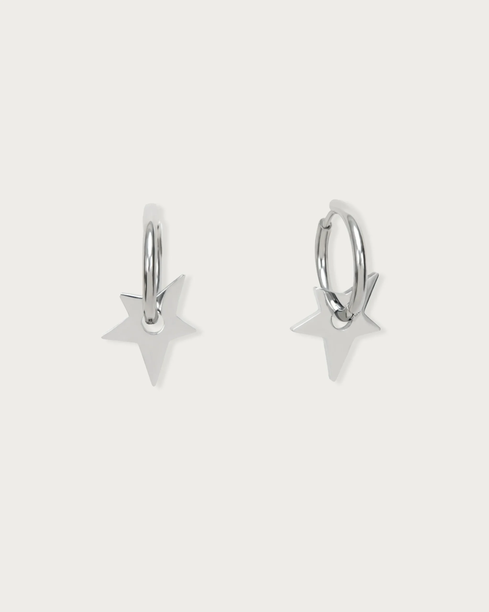 Boucles d'Oreilles Étoile En Argent