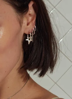 Boucles d'Oreilles Étoile En Argent