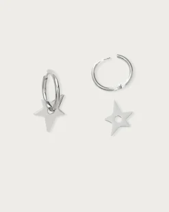 Boucles d'Oreilles Étoile En Argent