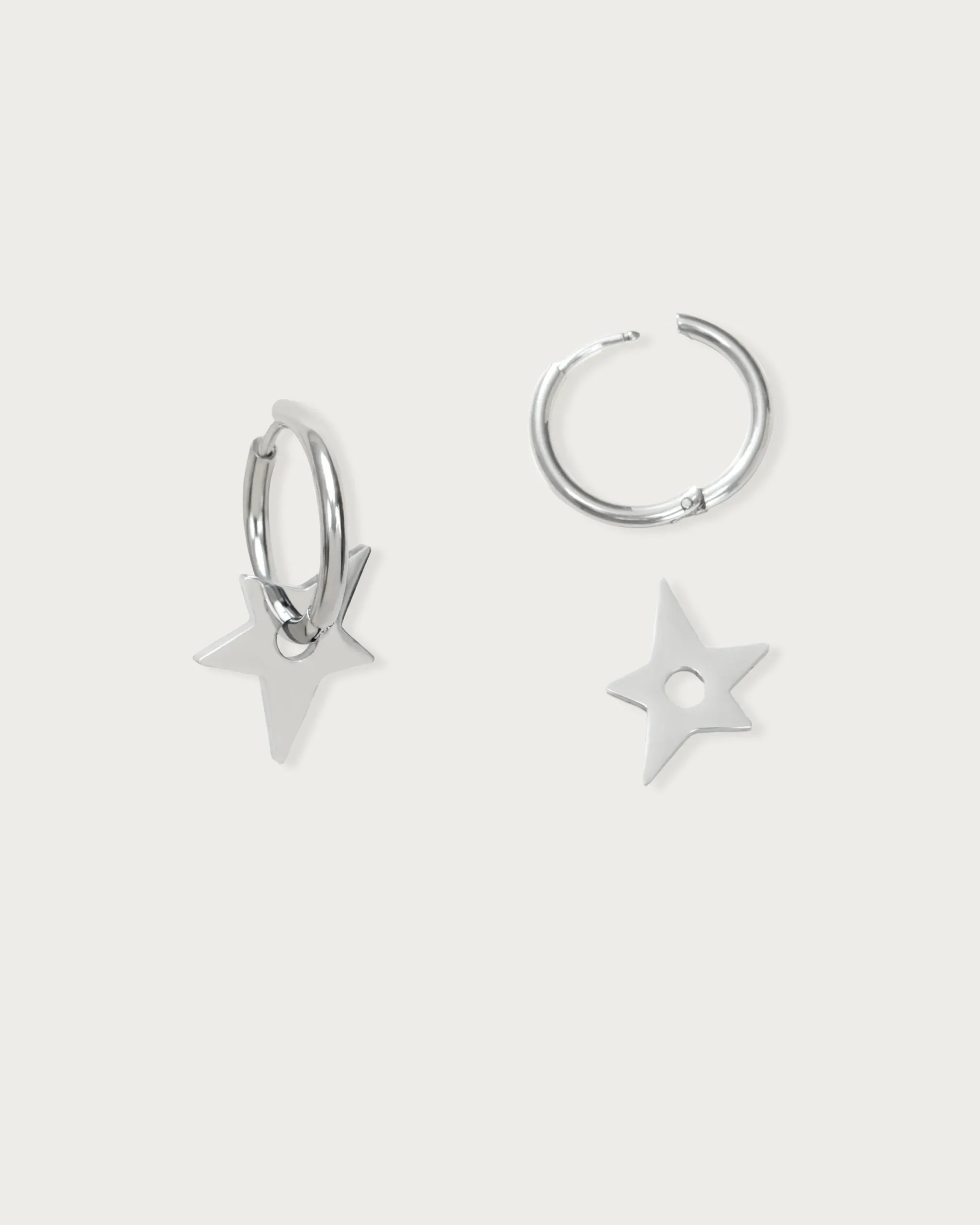 Boucles d'Oreilles Étoile En Argent