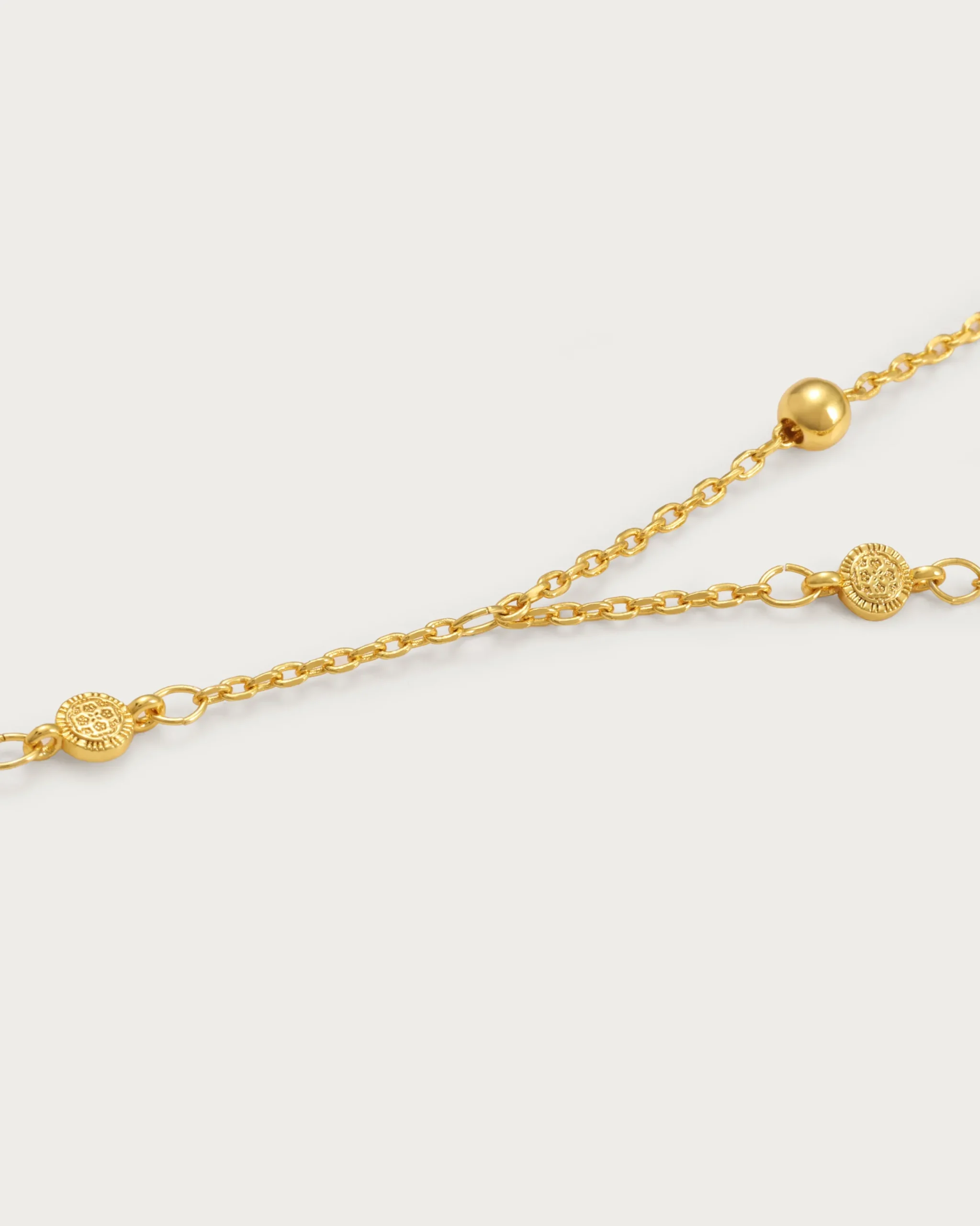 Bracelet Chaîne À Main En Forme de pièce de monnaie hojas doré