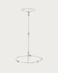 Bracelet Chaîne À Main Hojas coin En argent