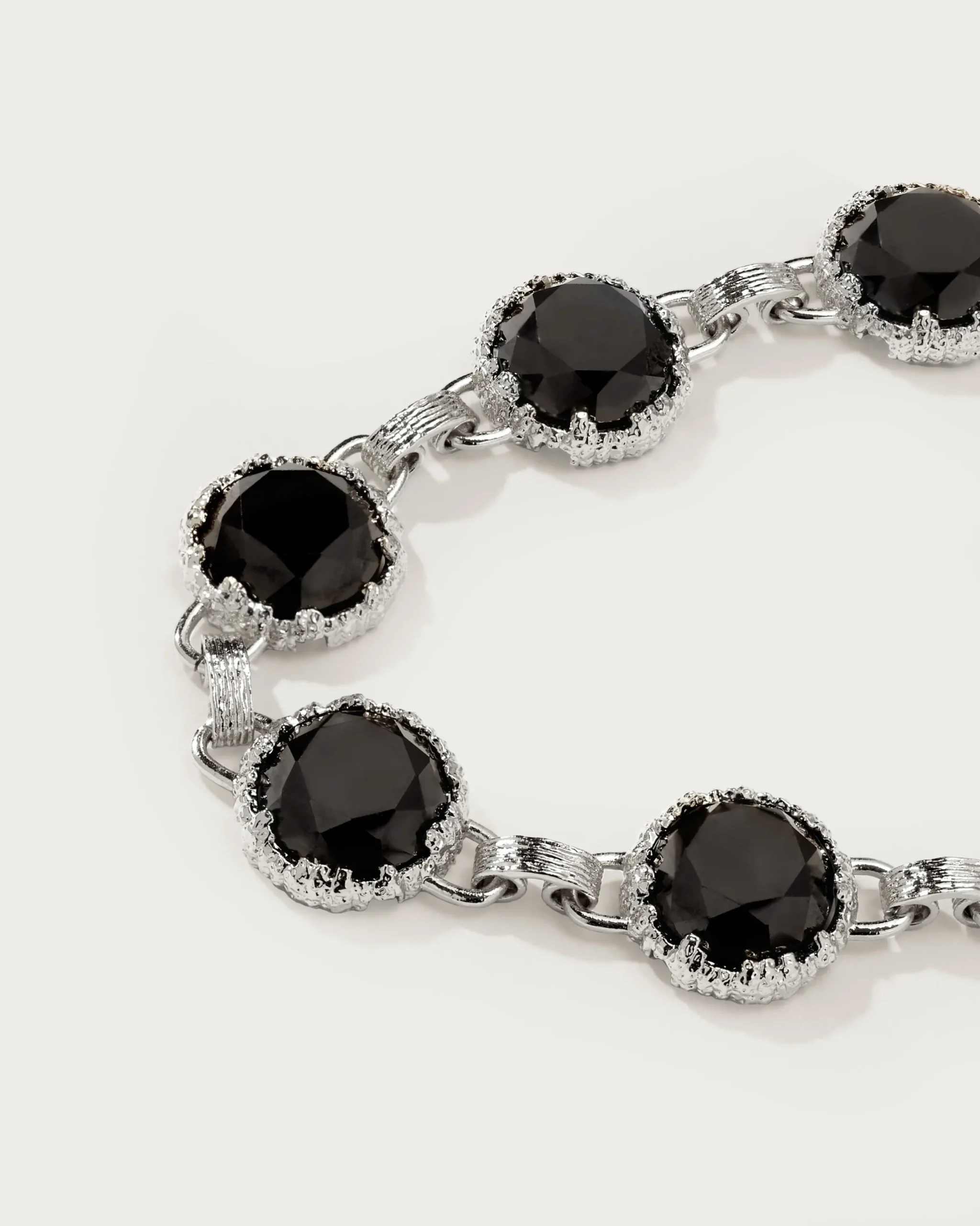 Bracelet En Quartz de Minuit en argent