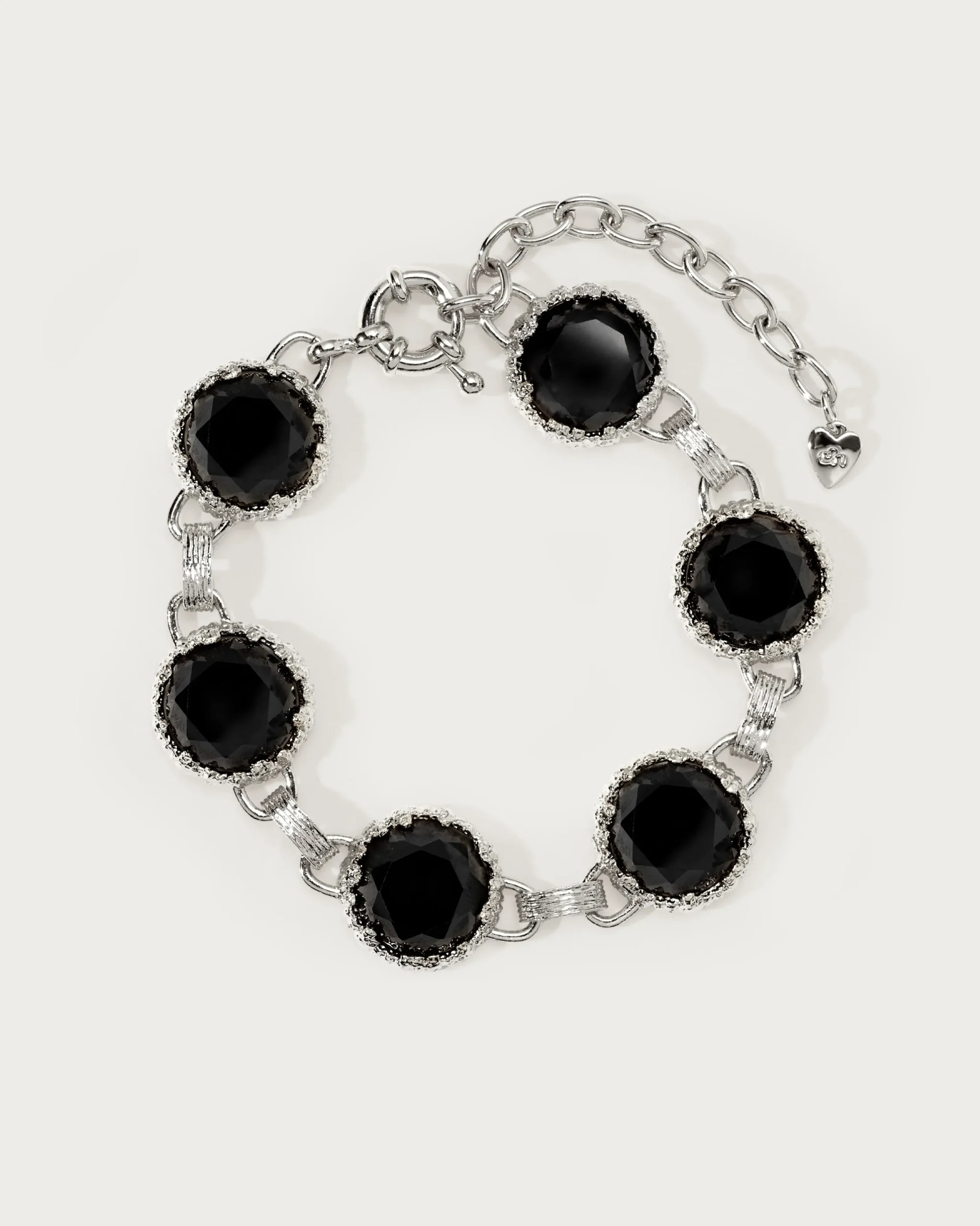 Bracelet En Quartz de Minuit en argent
