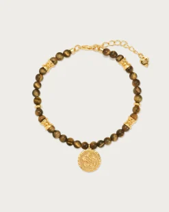 Bracelet Pièce De Monnaie oeil de tigre