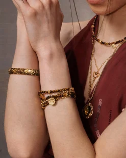 Bracelet Pièce De Monnaie oeil de tigre