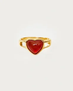 Carnelian Bague Coeur