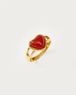 Carnelian Bague Coeur