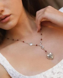 Carnelian Collier Lariat Voile