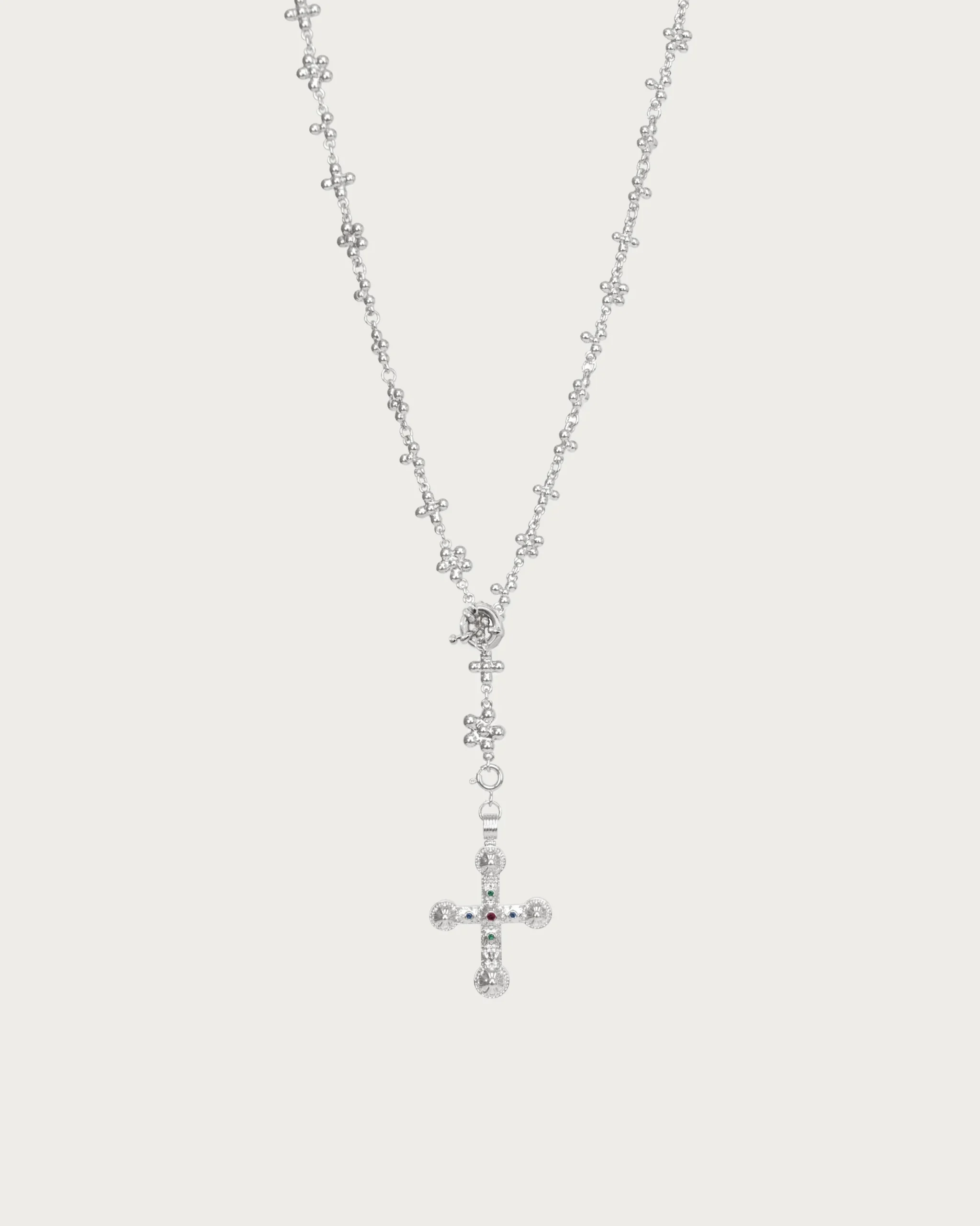 Chaîne de Molécules Marguerite En Argent
