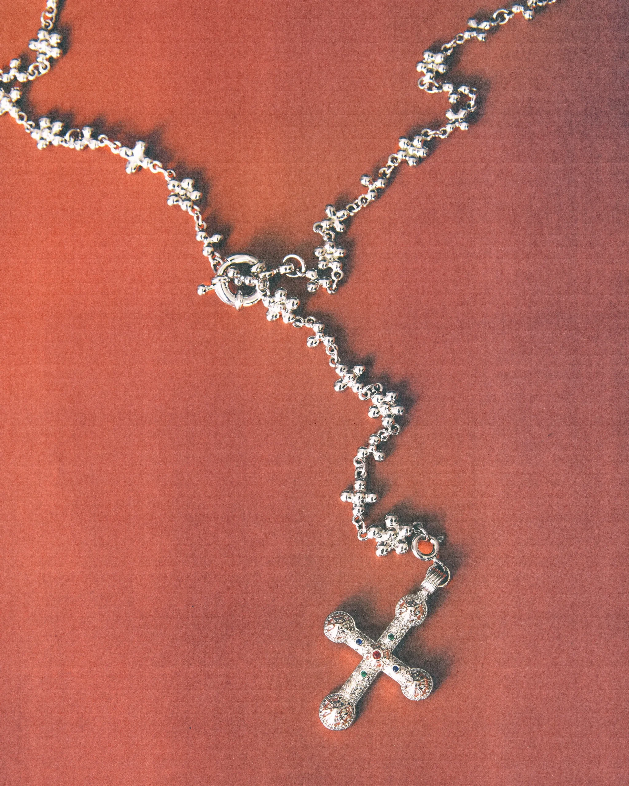 Chaîne de Molécules Marguerite En Argent