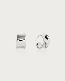 Chunky Boucles d'Oreilles Créoles Fluides En Or