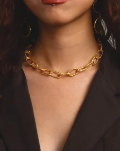 Chunky Collier Chaîne Texturé