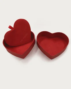 Coffret Cadeau En Forme de Cœur En Sangria Rouge