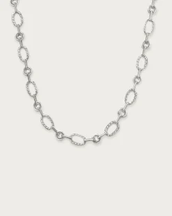 Collier À Maillons Circulaires Texturés