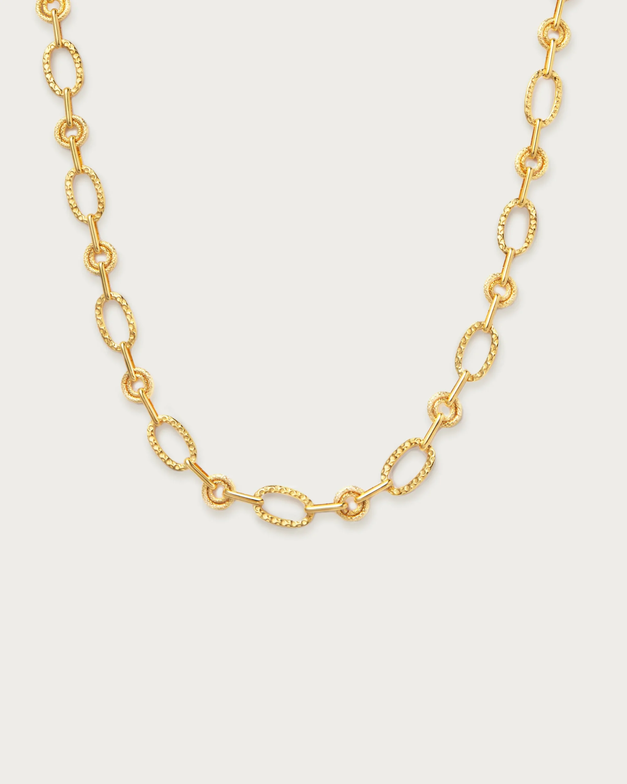 Collier À Maillons Circulaires Texturés