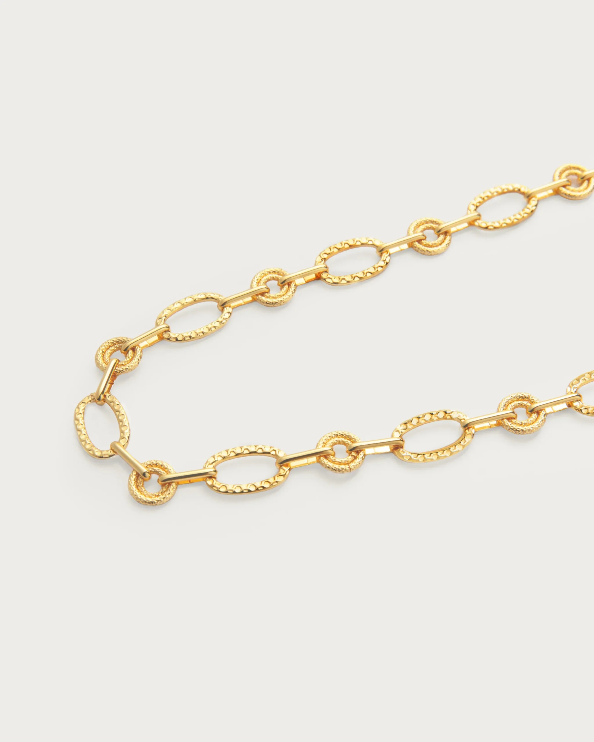 Collier À Maillons Circulaires Texturés