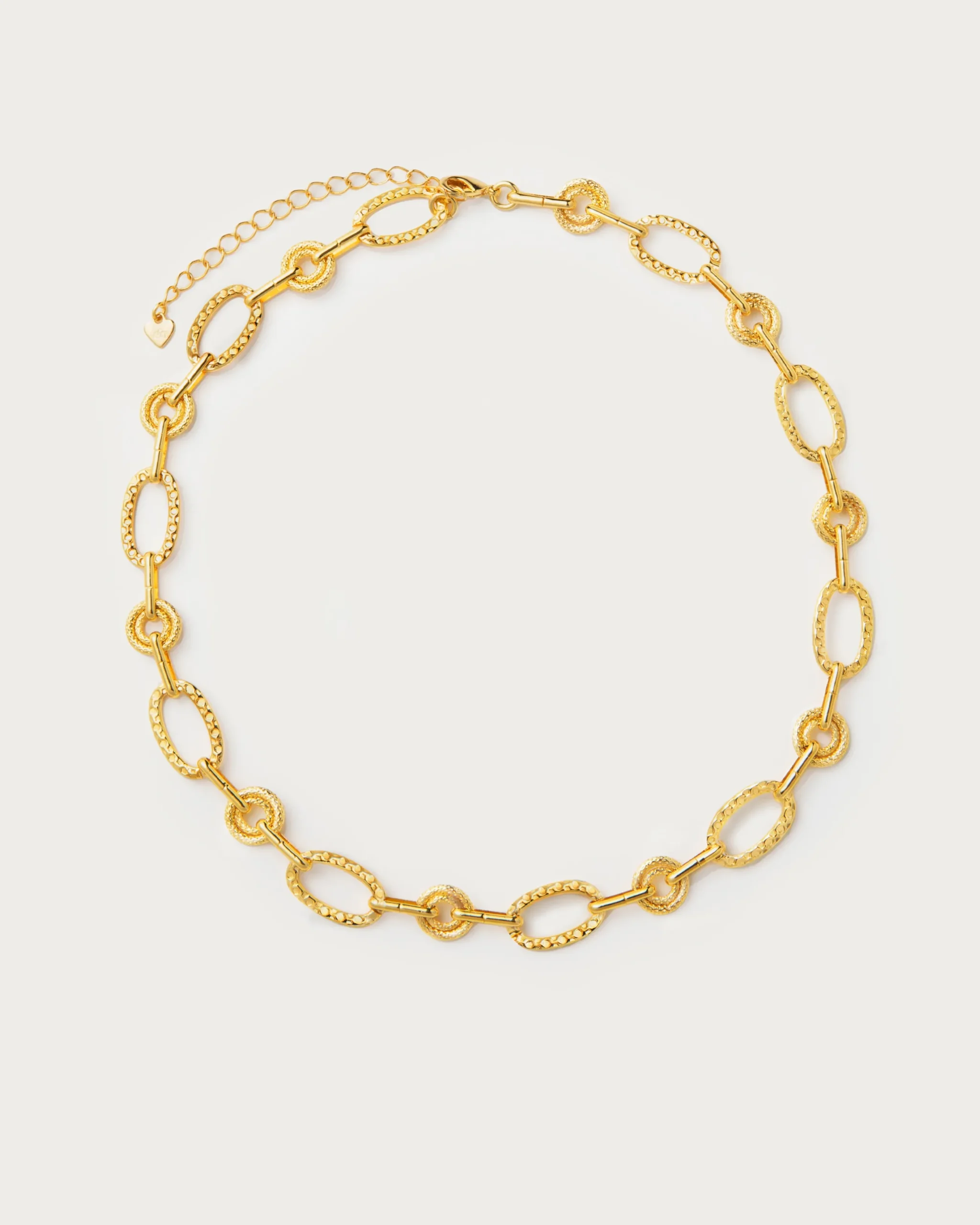 Collier À Maillons Circulaires Texturés