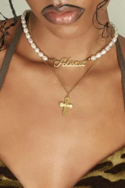 Collier À Pendentif Mini Croix