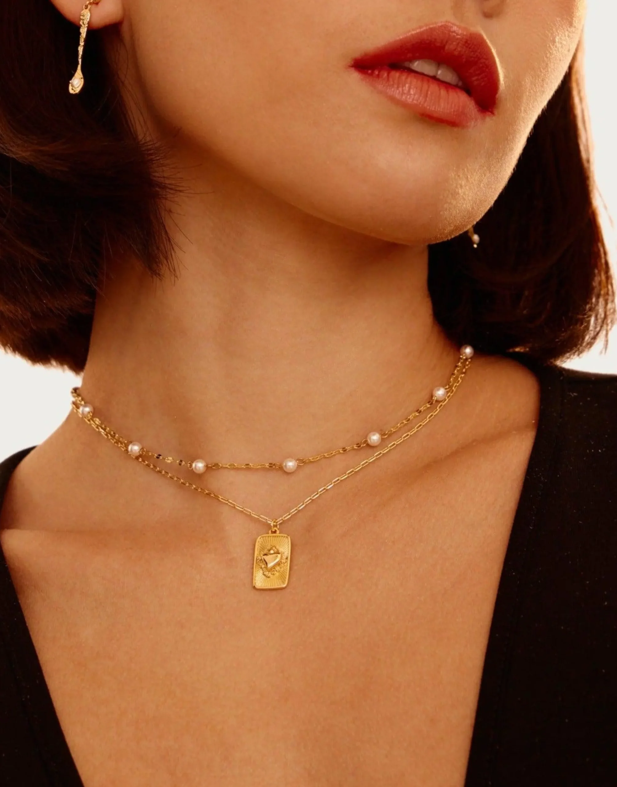 Collier Avec Étiquette Sacré-Cœur