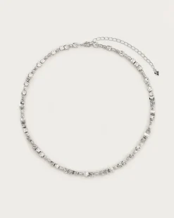 Collier Carré Texturé en Argent