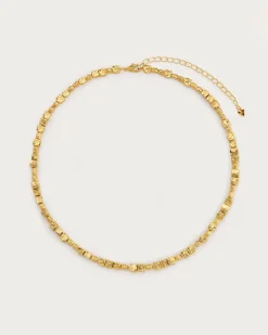 Collier Carré Texturé en Argent